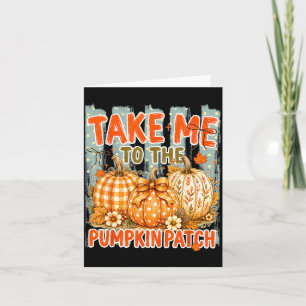 Zum Kürbisfeld Halloween Herbsternte Karte
