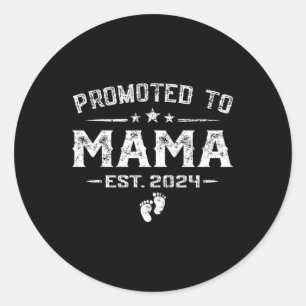 Zum Mama Est 2024 zum ersten Mal Muttertag Runder Aufkleber