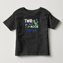 Zum Mond Dinosaurier Astronaut 2. Geburtstag Kleinkind T-shirt