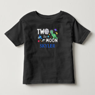 Zum Mond Dinosaurier Astronaut 2. Geburtstag Kleinkind T-shirt