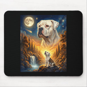 Zum Mond heulendes Meme-Tier Hund amerikanisch Mousepad