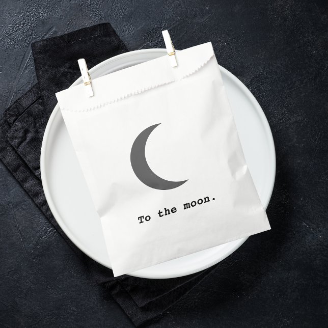 Zum Mond Minimalistisches Himmelsmond-Party Geschenktütchen (Von Creator hochgeladen)