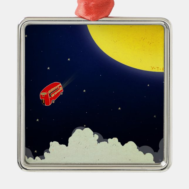 Zum Mond Ornament Aus Metall (Vorne)