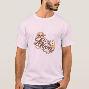 Zum Mond Süßer Welpe T-Shirt