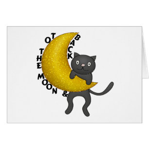 Zum Mond u. hinteren zur Miezekatze-Katze