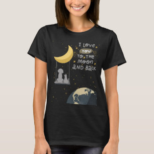 Zum Mond und zurück Hund & Katze T-Shirt