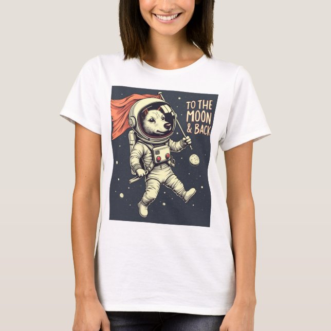 Zum Mond und zurück - Inspiration und Kosmisch T-Shirt (Vorderseite)