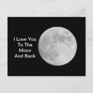 Zum Mond und zurück POSTCARD Postkarte