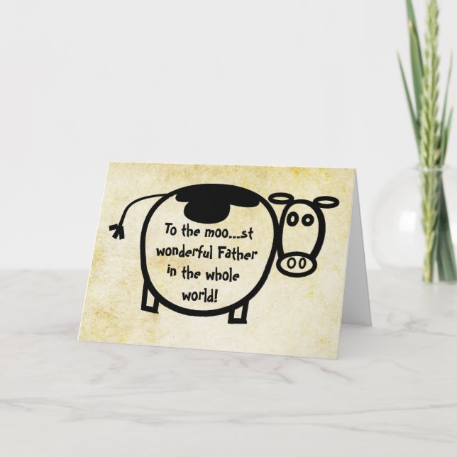 Zum Moo......... wunderbarer Vater Karte (Vorderseite)