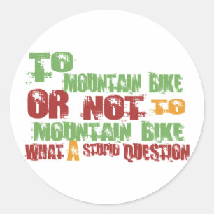 Zum Mountainbike Runder Aufkleber
