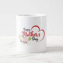 Zum Muttertag Blumen-Herz-Tasse