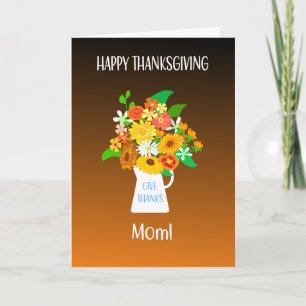 Zum Muttertag Blumenstrauß zum Thanksgiving Day Karte