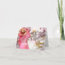 Zum Muttertag Karte - Rosa Blume