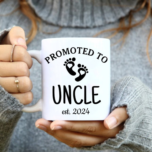 Zum Onkel/First Time Onkel Skript-Kaffee befördert Tasse (Promoted to Uncle / First Time Uncle script Coffee Mug)