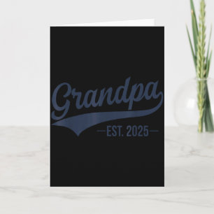 Zum Opa befördert 2025 Opa Est 2025 T-Shirt_ Karte