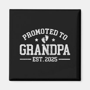 Zum Opa befördert 2025 Opa Est 2025 T-Shirt  Magnet