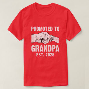 Zum Opa befördert 2025 Schwangerschaftsankündigung T-Shirt
