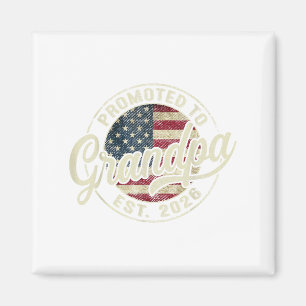 Zum Opa befördert 2026 Baby erwartet USA-Flagge G Magnet