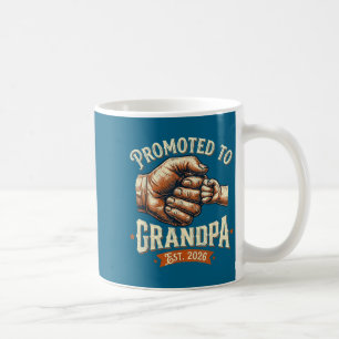 Zum Opa befördert ca. 2026 Fauststoß Baby Kaffeetasse