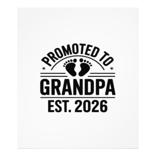 Zum Opa befördert, ca. 2026, Lustiger neuer Opa Fotodruck