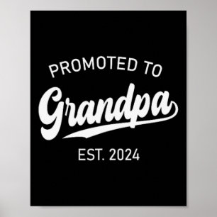 Zum Opa befördert Est 2025 Für neuen Opa Vatertag Poster