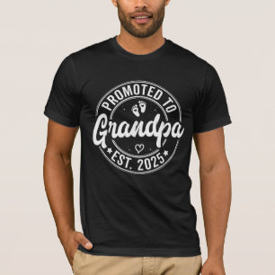 Zum Opa befördert Est 2025 Neue Großeltern 2025 T-Shirt