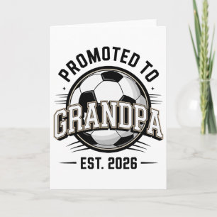 Zum Opa Befördert Est 2026 Fußball Großvater Karte