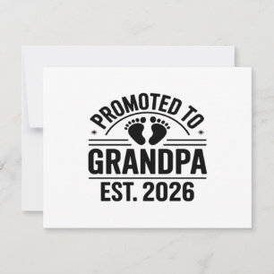 Zum Opa befördert, Est. 2026, Lustiger Neuer Opa 