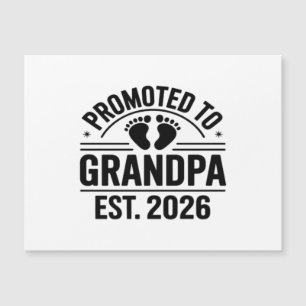 Zum Opa befördert, Est. 2026, Lustiger Neuer Opa Magnetkarte