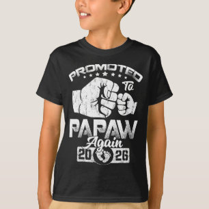 Zum Opa befördert est 2026 Schwangerschaftsankündi T-Shirt