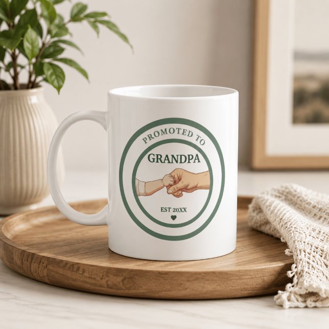 Zum Opa befördert Est. 20XX  Kaffeetasse (Von Creator hochgeladen)