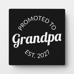 Zum Opa befördert Seit 2027 Neuer Papa I Fotoplatte