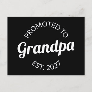 Zum Opa befördert Seit 2027 Neuer Papa I Postkarte