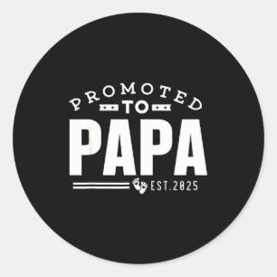 Zum Papa Befördert 2025 Neu 1. Erster Papa Vater Runder Aufkleber