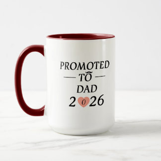 Zum Papa Befördert 2026 | Baby Shower Geschenk für Tasse