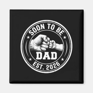 Zum Papa befördert 2026 Vintage-Schwangerschaft Magnet