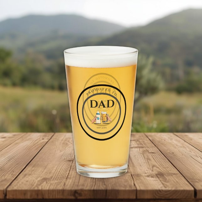 Zum Papa befördert ca. 2026 Bierglas-Geschenk Glas (Von Creator hochgeladen)