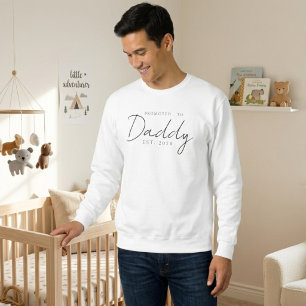 Zum Papa Befördert Cozy Family Script Design Sweatshirt