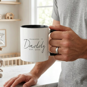 Zum Papa Befördert Elegantes EST-Jahres-Schriftdes Tasse