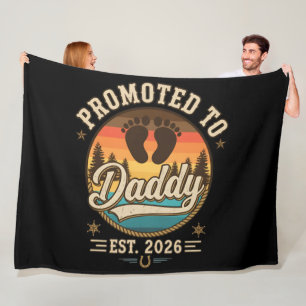 Zum Papa befördert Erw. 2026 Fleecedecke