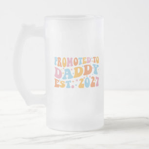 Zum Papa Befördert Erw. 2027 Neue Papa-Ankündigung Mattglas Bierglas