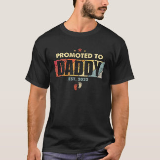 Zum Papa Befördert Est 2022 Männer Vintage Erstmal T-Shirt