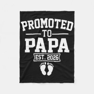 Zum Papa befördert Est 2026 Retro Bald Papa 20 Fleecedecke