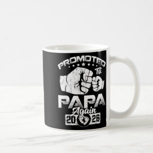 Zum Papa befördert est 2026 Schwangerschaftsankünd Kaffeetasse