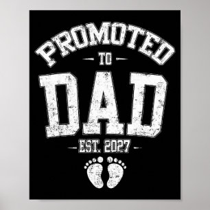Zum Papa Befördert Est 2027 Neue Mama Daddy Vatert Poster