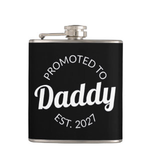 Zum Papa Befördert Est 2027 Neuer Papa Baby Shower Flachmann