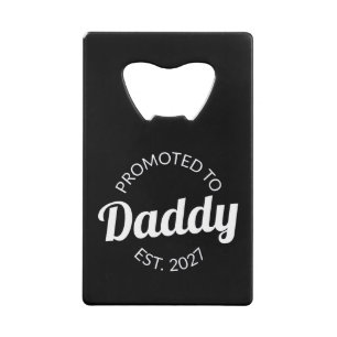 Zum Papa Befördert Est 2027 Neuer Papa Baby Shower Geldbeutel Flaschenöffner