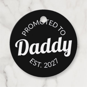 Zum Papa Befördert Est 2027 Neuer Papa Baby Shower Geschenkanhänger