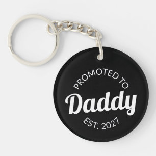 Zum Papa Befördert Est 2027 Neuer Papa Baby Shower Schlüsselanhänger