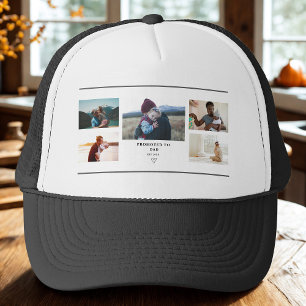 Zum Papa befördert Foto-Collage – Personalisiert Truckerkappe